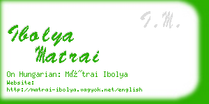 ibolya matrai business card